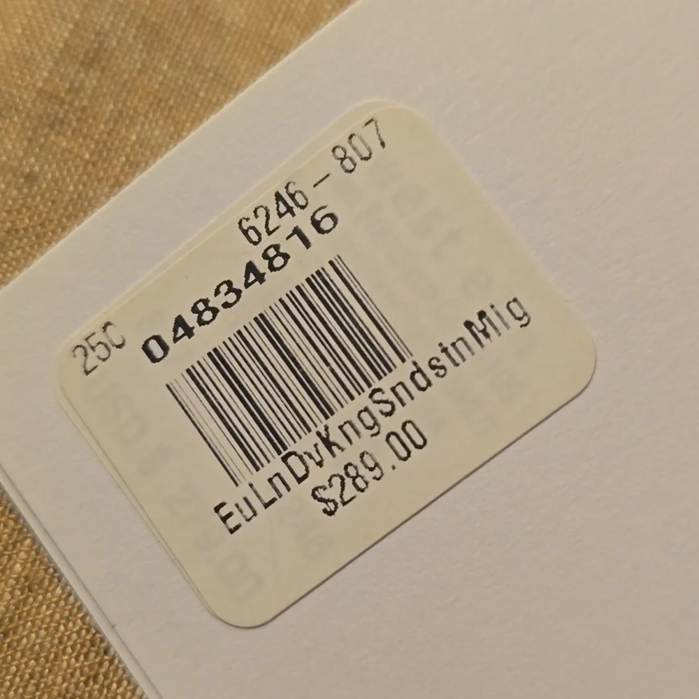 ❤️BUY 2 GET 1 FREE Euro. Flax Linen King/Cal. King Duvet Cover,Sandstone Melange